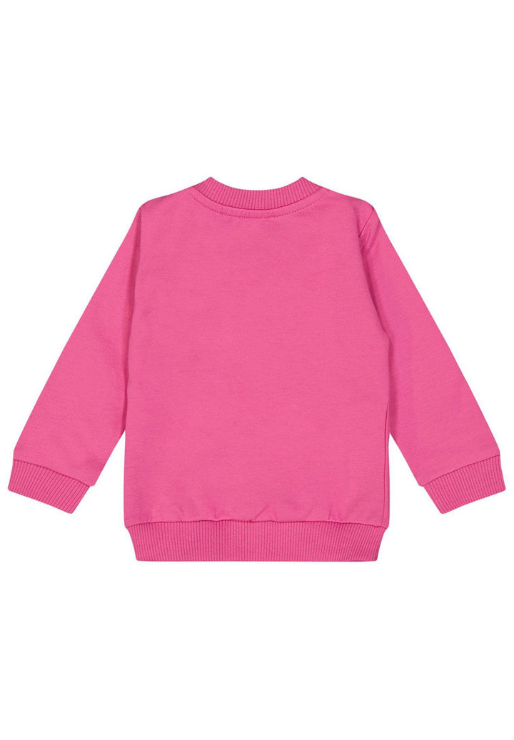 Fuchsiafarbenes Sweatshirt mit Rundhalsausschnitt für Babys