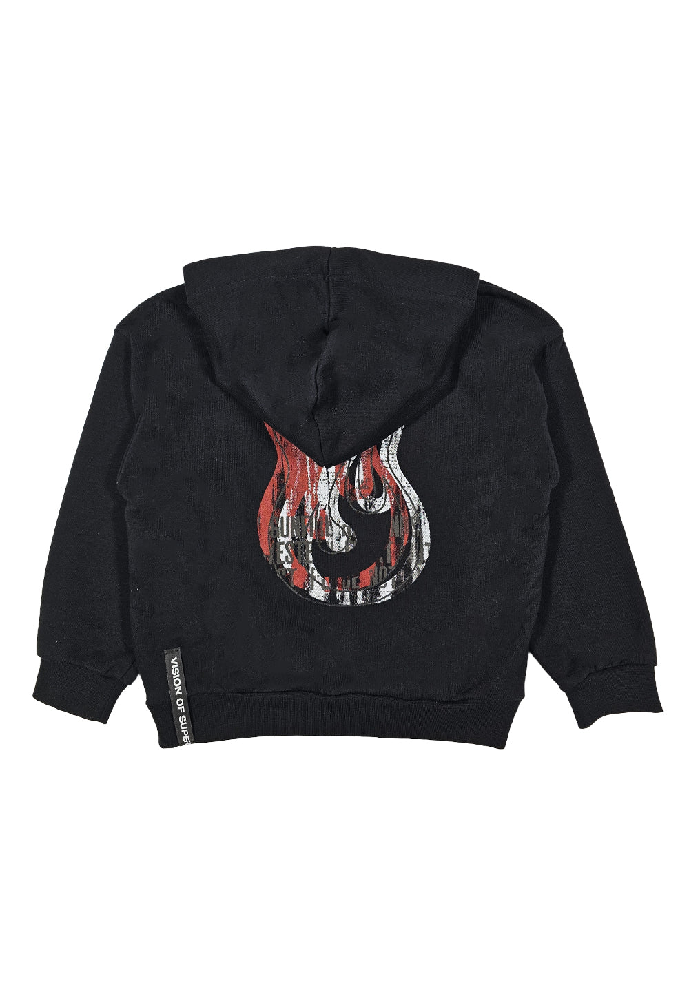 Sudadera negra con cremallera para niño