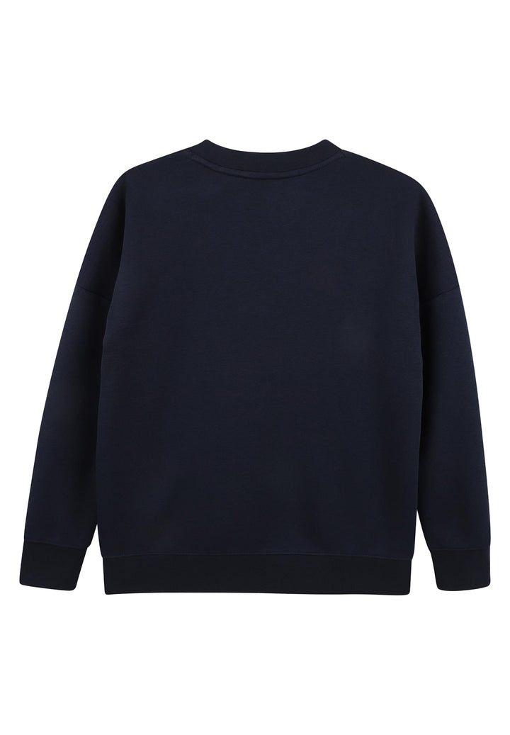 Blauer Rundhals-Sweatshirt für Kinder