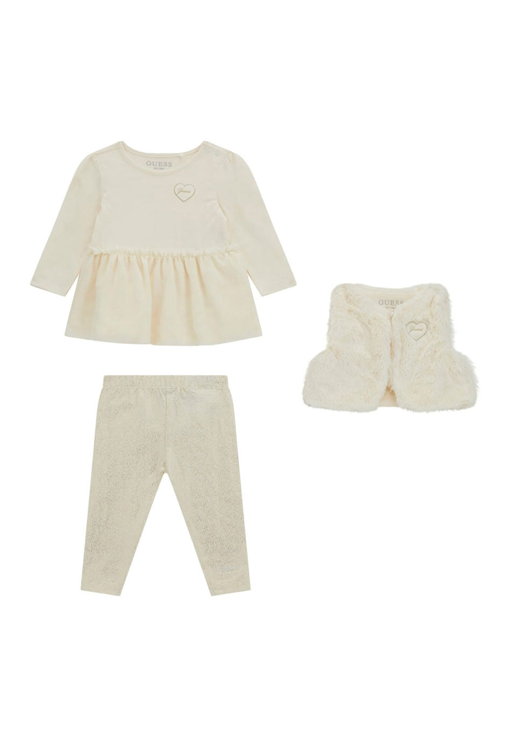 Conjunto color crema para bebé niña