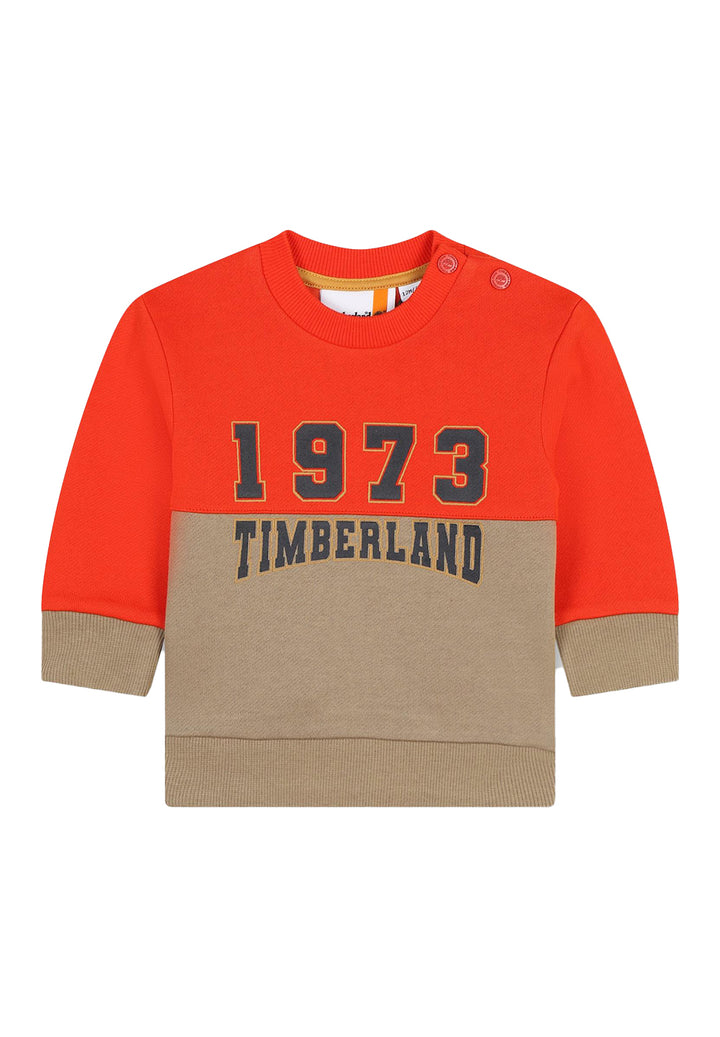 Orange crewneck sweatshirt for kids