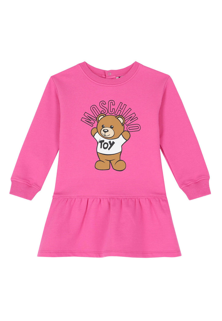 Robe sweat fuchsia pour fille
