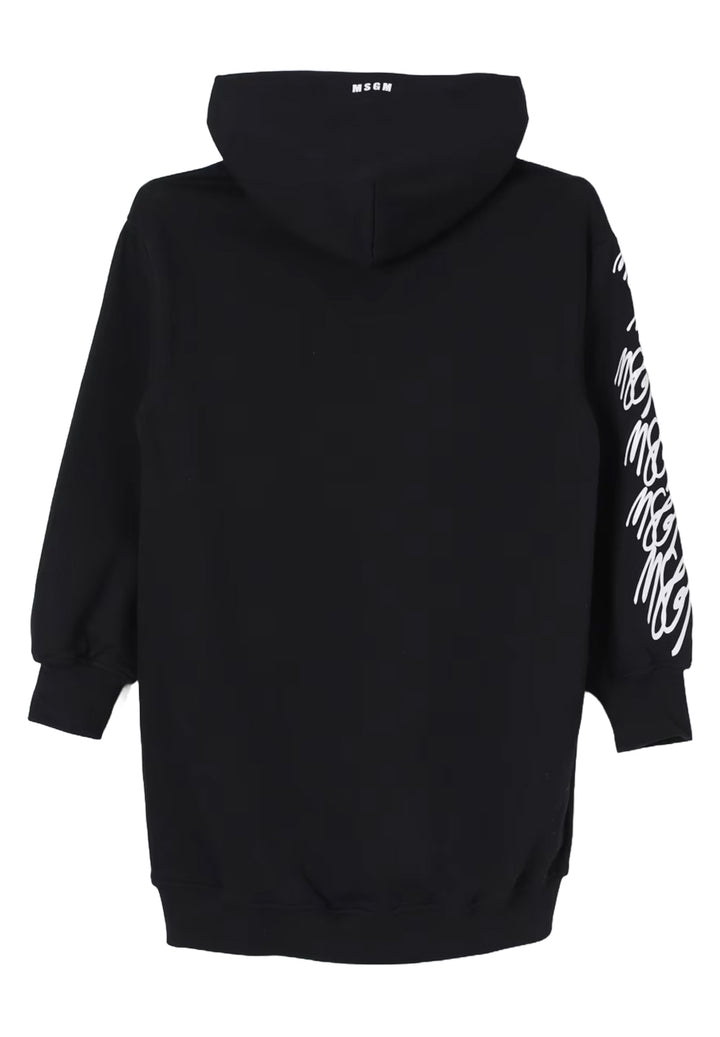 Vestido sudadera negro para niña
