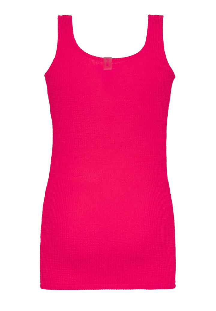 Vestido fucsia flúor para niña