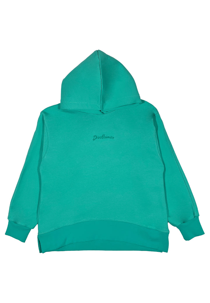 Sudadera con capucha verde menta para niña