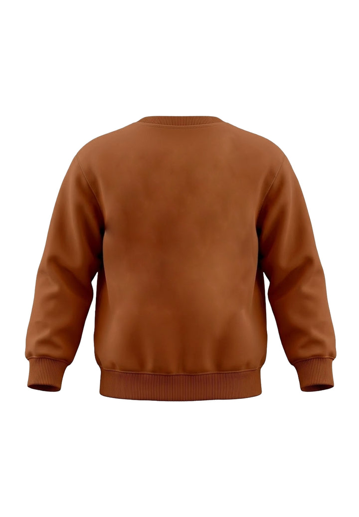Unisex brown crewneck sweatshirt