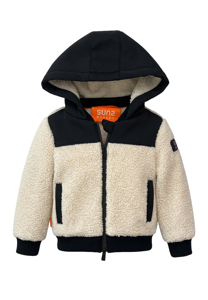 Giubbotto teddy panna per neonato