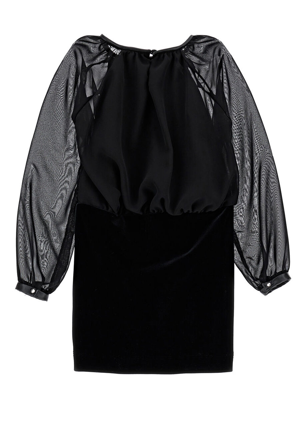 Robe en chenille noire pour fille