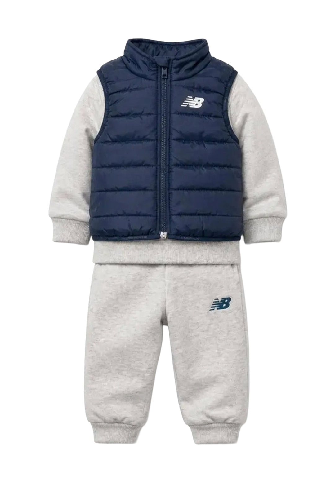 Baby boy's 3-piece grey-blue suit
