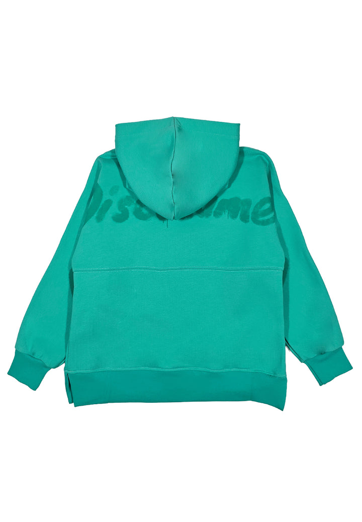 Sudadera con capucha verde menta para niña