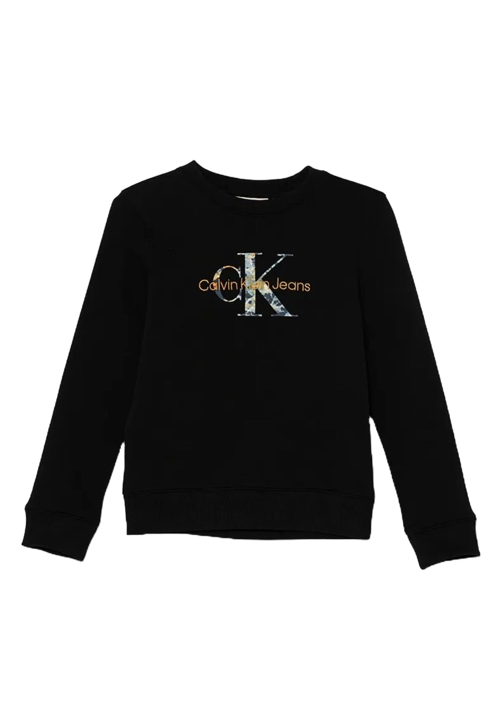 Sweat-shirt noir à col rond pour enfant