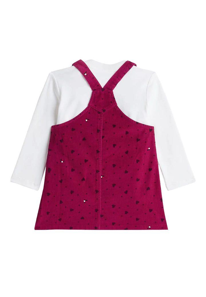 Fuchsia-farbenes Latzhosen-Set für Babys