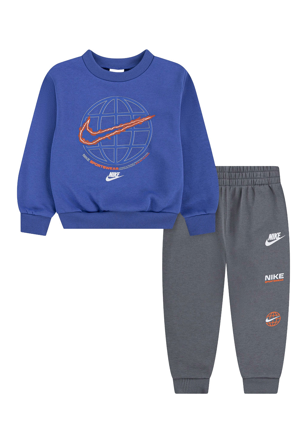 Blau-graues Sweatshirt-Set für Neugeborene
