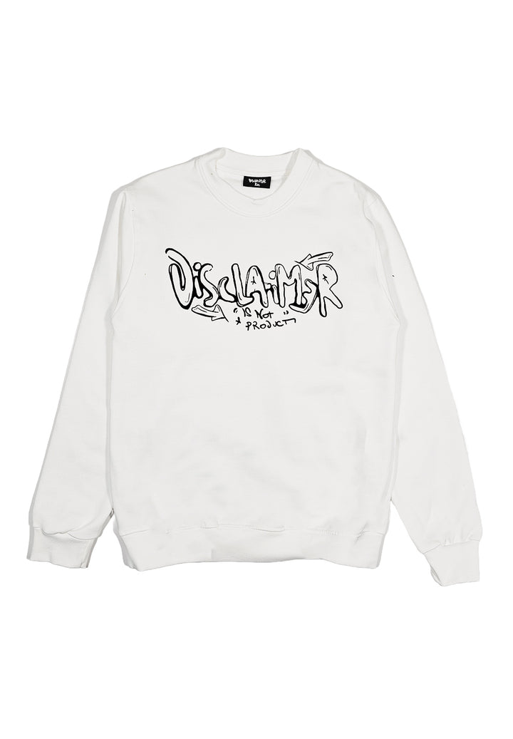 Weißes Sweatshirt mit Rundhalsausschnitt für Jungen