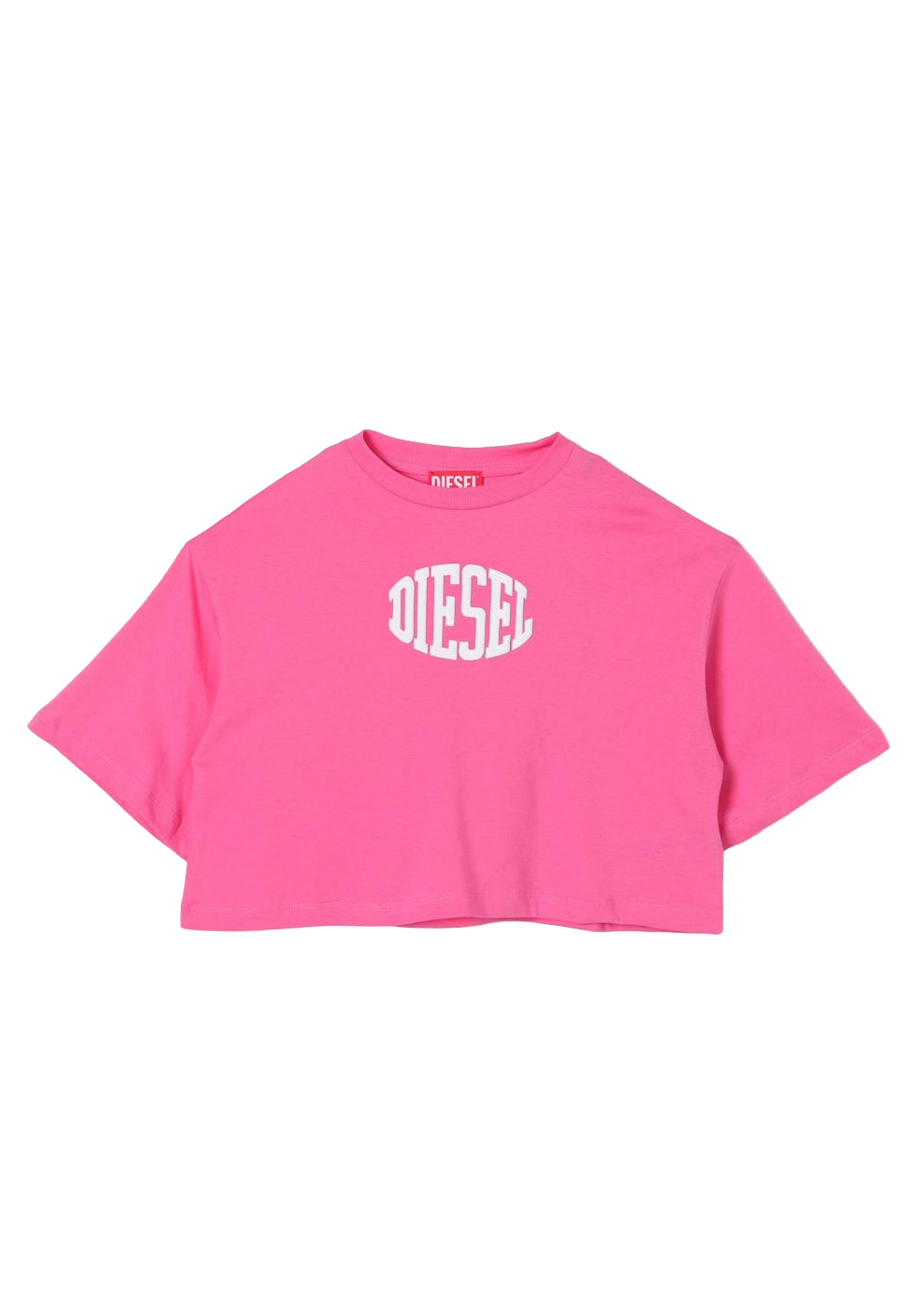 Fuchsia cropped t-shirt for girls