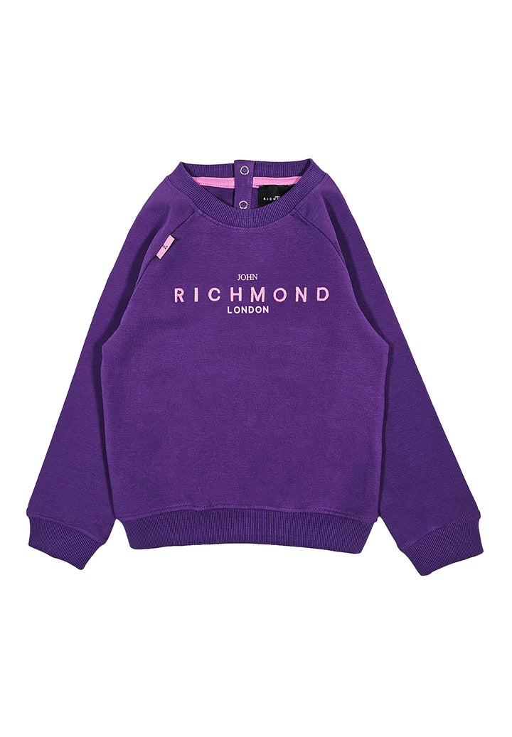 Purple crew neck sweatshirt for girls