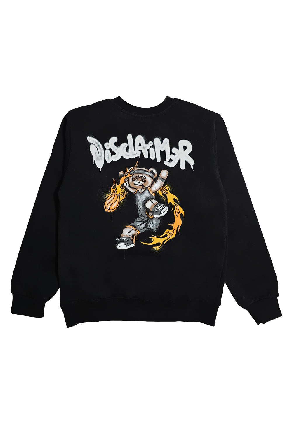 Sudadera negra de cuello redondo para niño
