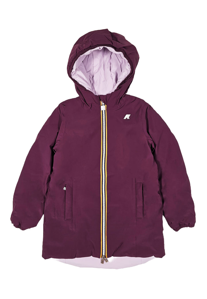 veste réversible rose-violette pour filles