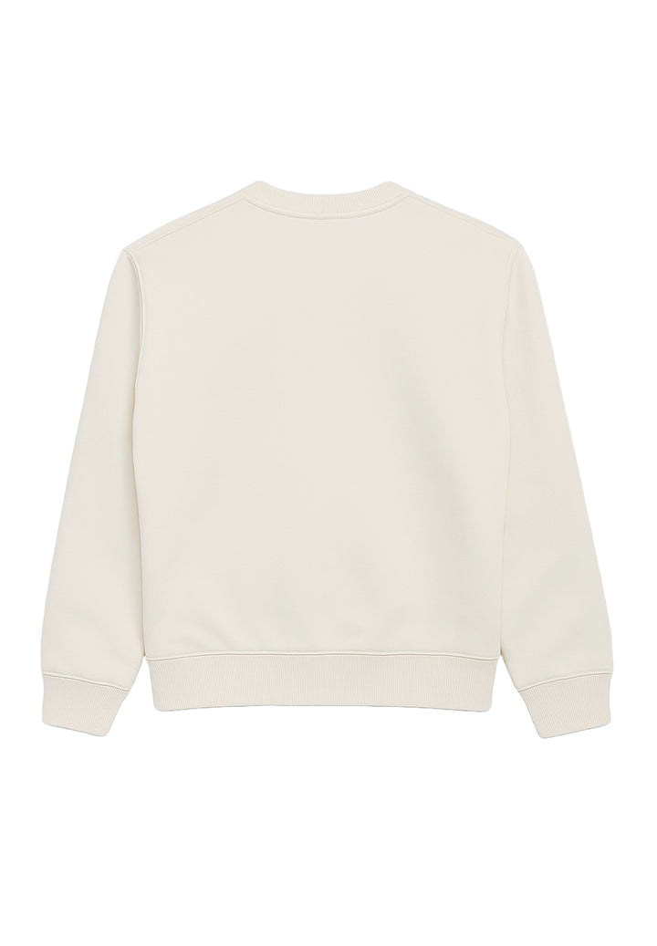 Weißes Sweatshirt mit Rundhalsausschnitt für Jungen