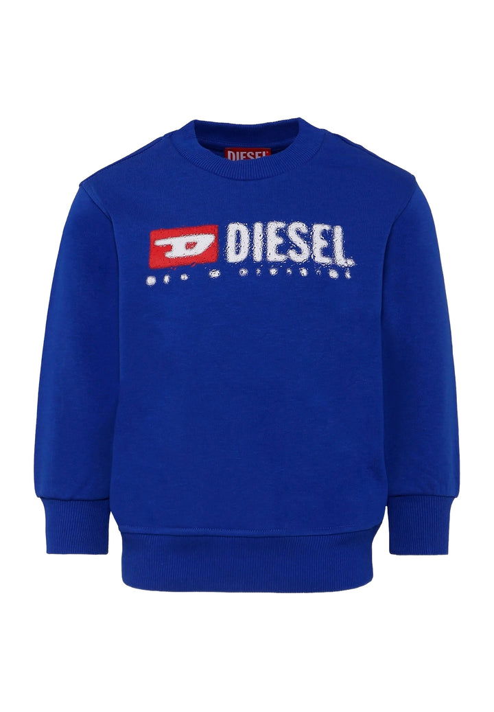 Blue crew neck sweatshirt for boys