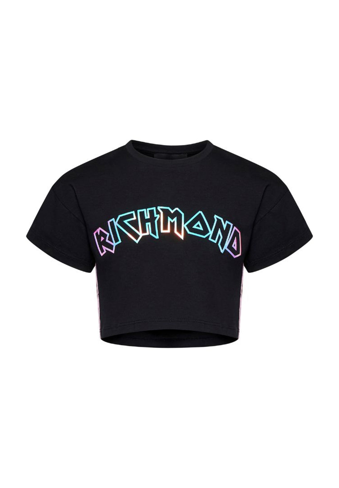 Camiseta negra corta para niña