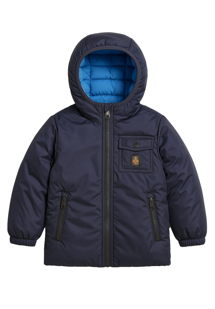 Chaqueta reversible azul para bebé