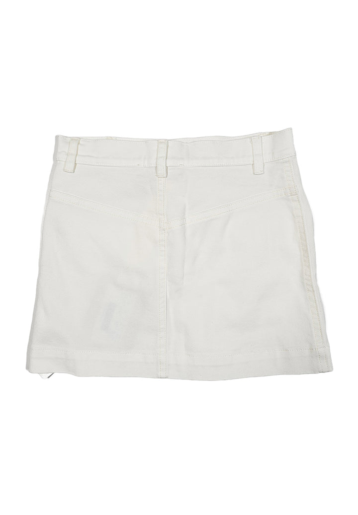 Short en jean blanc pour fille