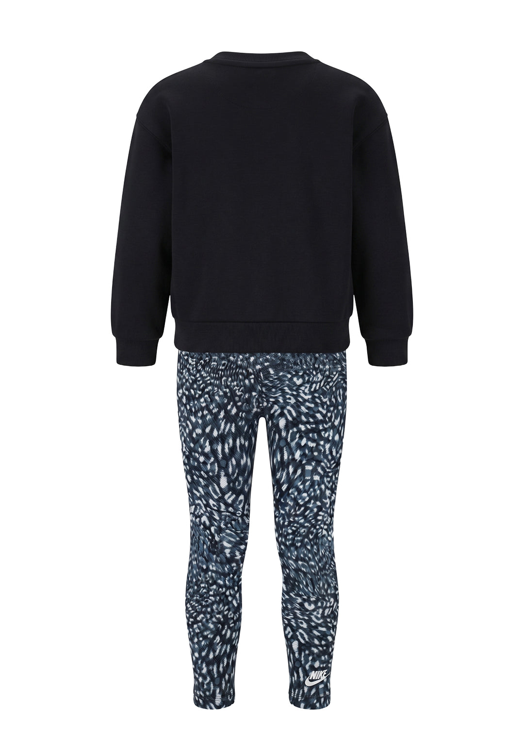 Girls' black sweatshirt set