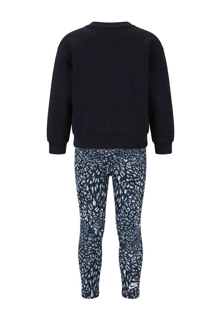 Girls' black sweatshirt set
