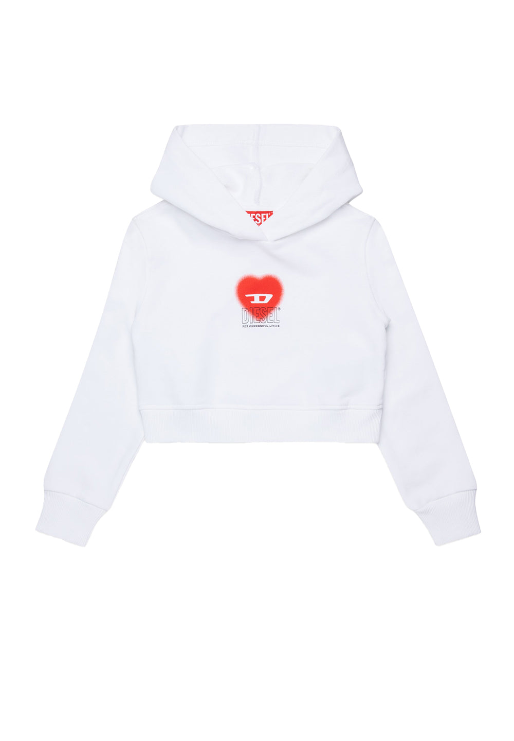 White cropped hoodie for girls