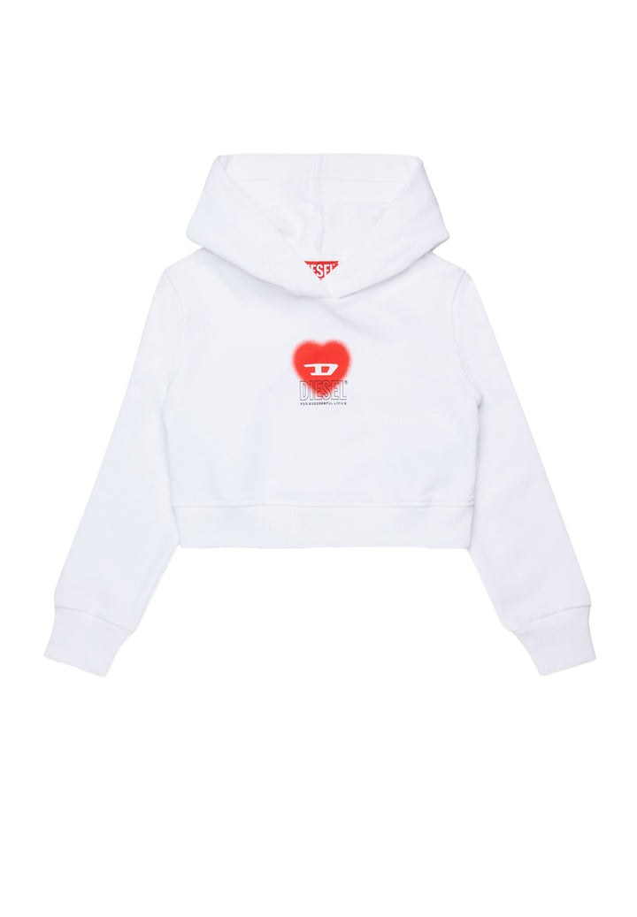 White cropped hoodie for girls