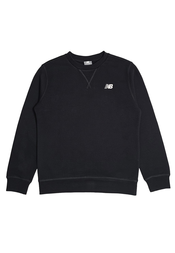 Sudadera de cuello redondo negra para niño