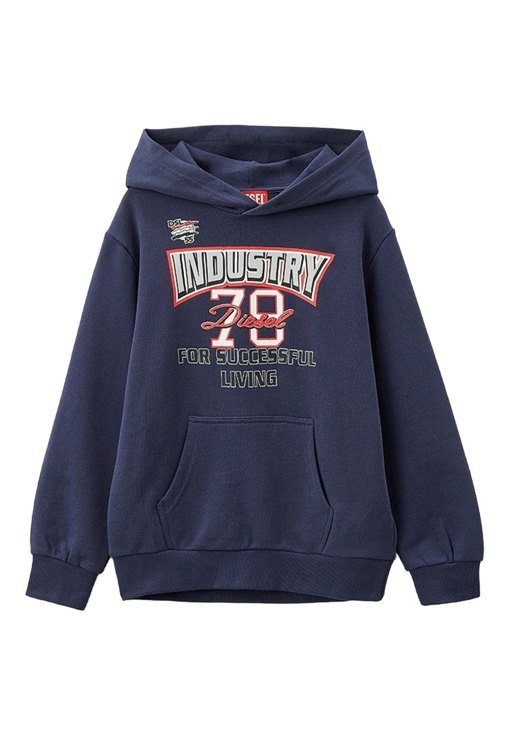 Sudadera con capucha azul para niño