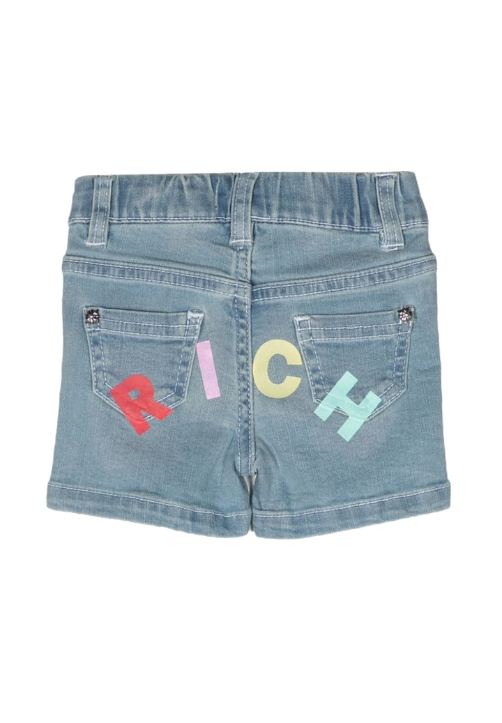 Short en jean bleu pour bébé fille