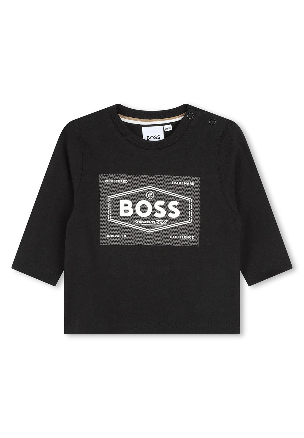 Black crew neck sweatshirt for kids