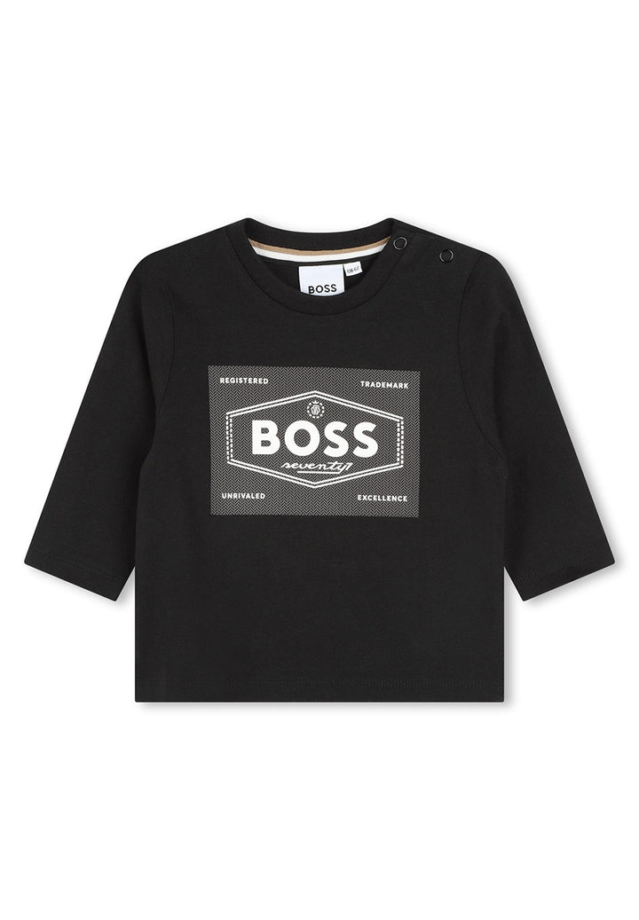 Black crew neck sweatshirt for kids
