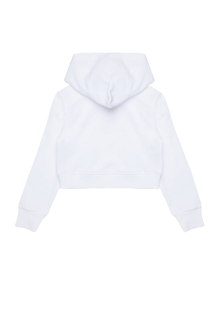 White cropped hoodie for girls
