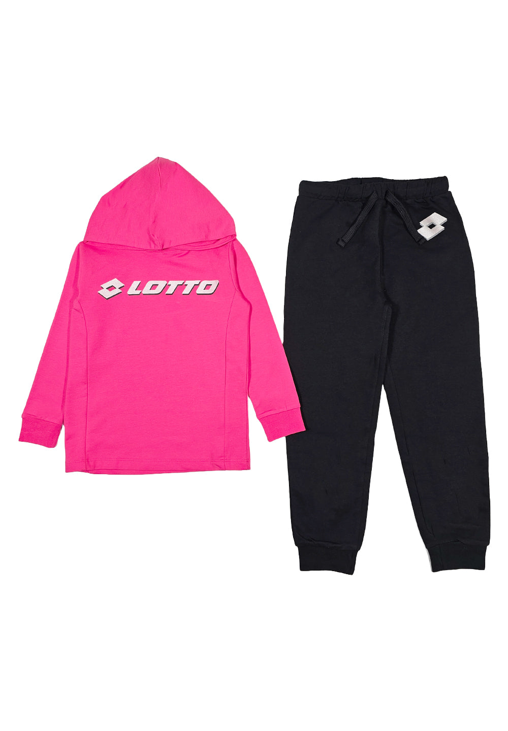 Ensemble sweat fuchsia et noir pour fille