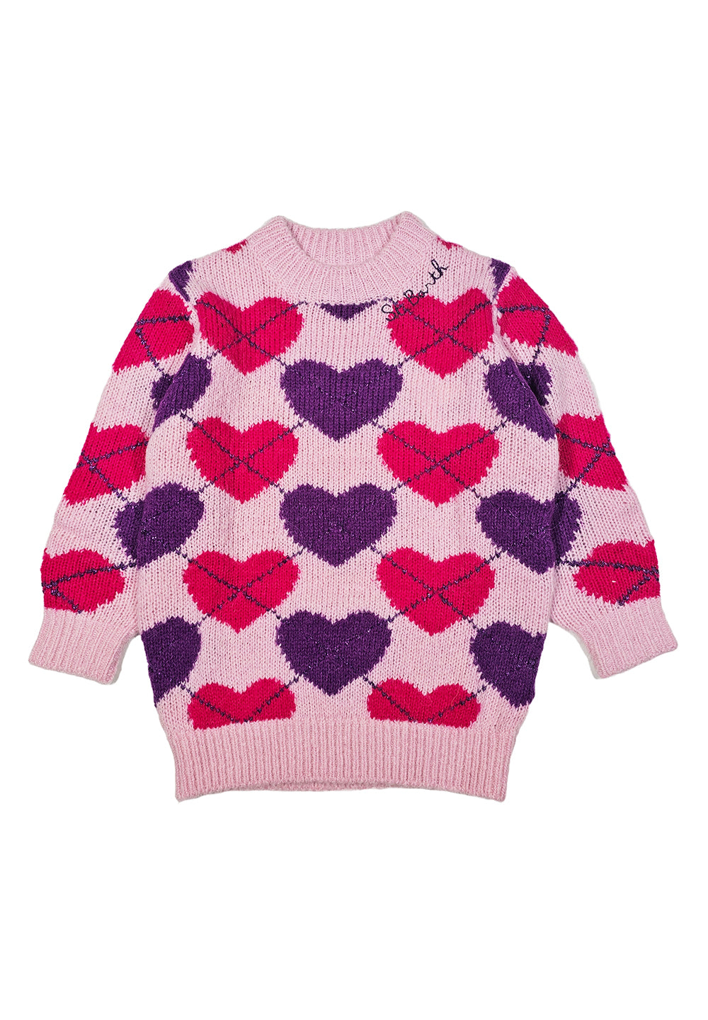 Pull rose pour fille
