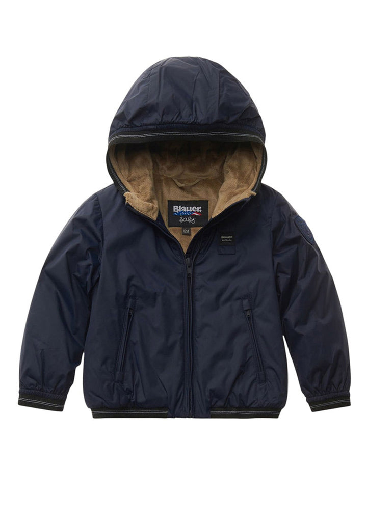 Blaue Jacke für Neugeborene