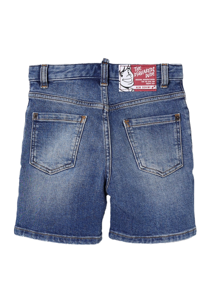 Blaue Denim-Bermudashorts für Jungen