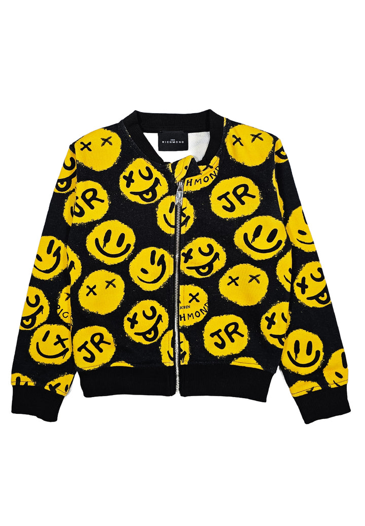 Sweat-shirt noir zippé pour nouveau-né