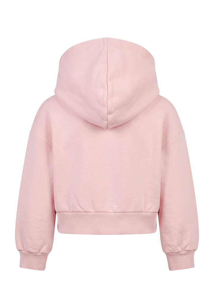 Felpa cappuccio rosa per bambina