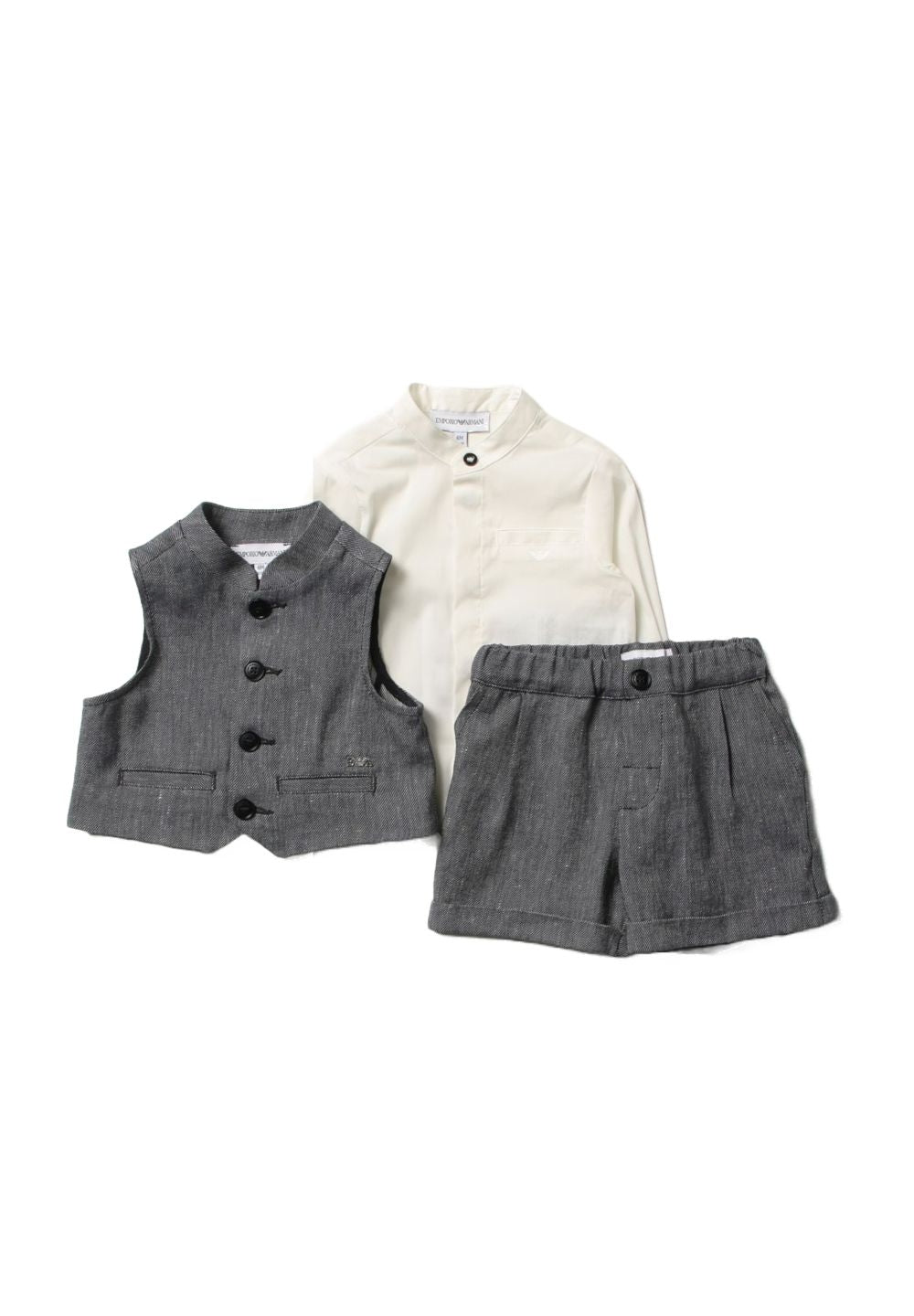 Completo grigio-bianco per neonato - Primamoda kids