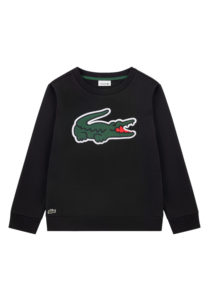 Black crewneck sweatshirt for kids