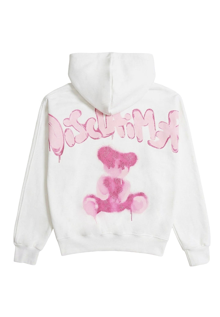 Sweat à capuche blanc pour fille