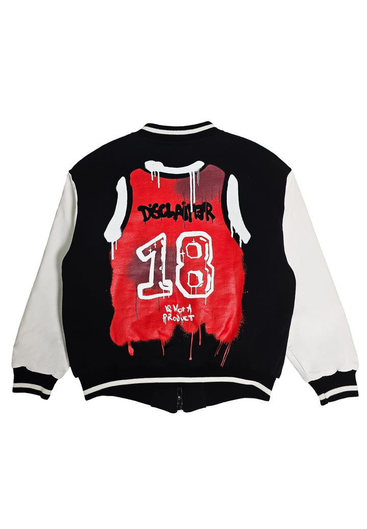 Chaqueta estilo universitario negra para niño