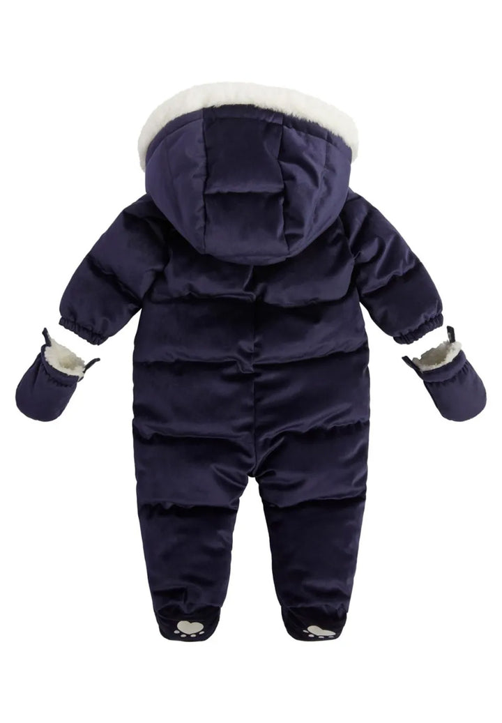 Blue baby snowsuit