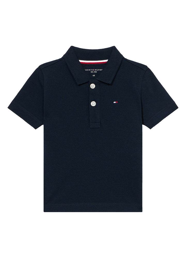 Blue polo shirt for baby