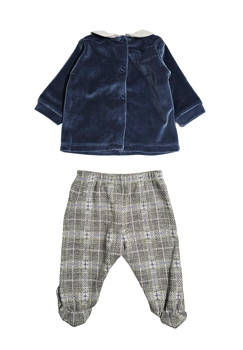 Conjunto de felpa azul para recién nacido